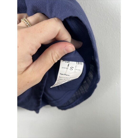 Navy Shorts Women High Waisted  Size Small - Picture 3 of 4